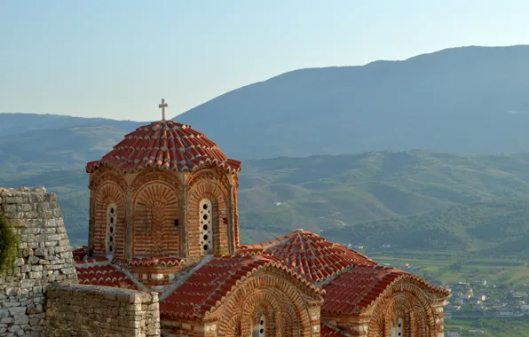 Mountains, hills, Church, Albania, Albania, Holy Trinity Church, Church Of The Holy Trinity, Weight