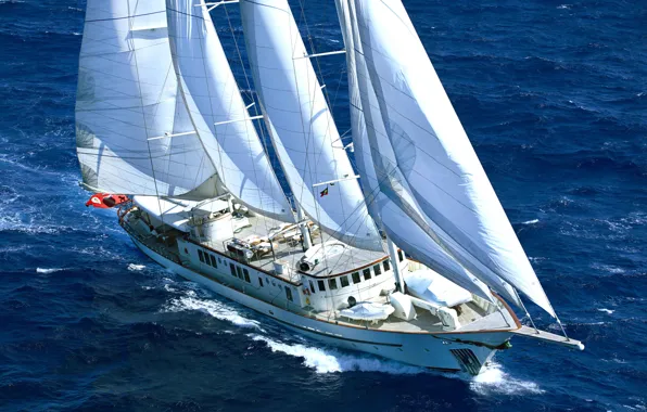Picture ship, sailboat, Antigua, MONTIGNE, International sailing