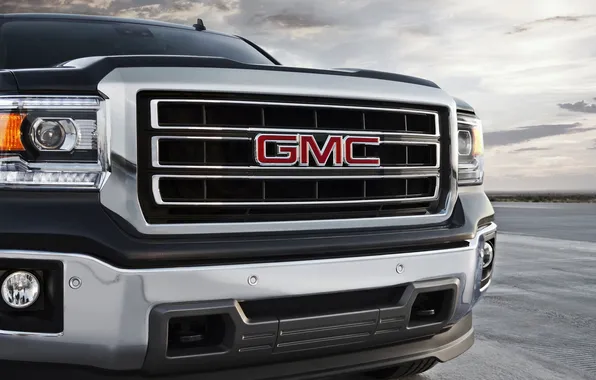 Logo, Grille, Jeep, Lights, GMC, The front, sierra