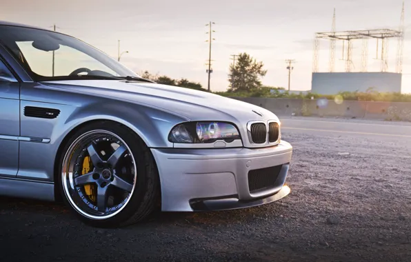 Picture BMW, E46, Face, Silver, Sight