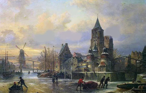 Home, People, Channel, Picture, Dutch artist, Elias Pieter van Bommel, Elias Peter van Bommel, Winter …