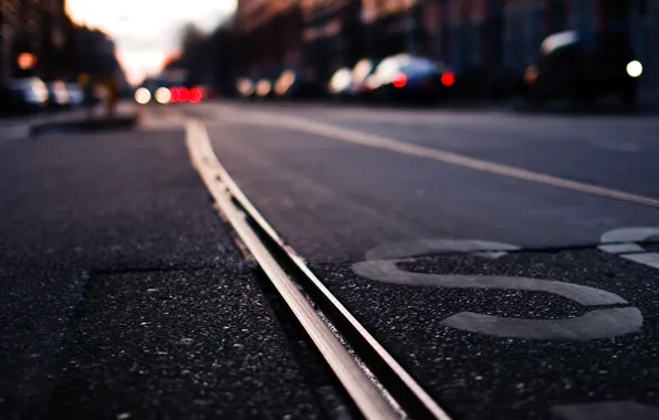 Cars, Urban, Sunset, Lights, Street, Photography, Bokeh, Blur
