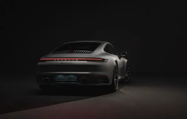 Picture coupe, 911, Porsche, rear view, Carrera 4S, 992, 2019