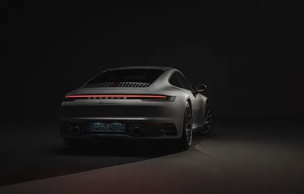 Coupe, 911, Porsche, rear view, Carrera 4S, 992, 2019