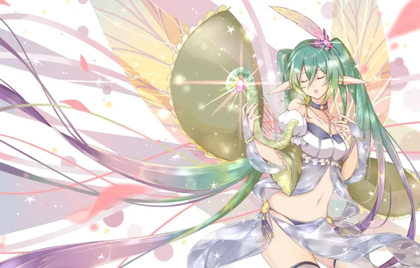 Girl, elf, vocaloid, hatsune miku, Vocaloid