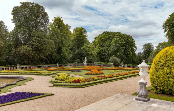 Photo, England, Nature, Design, Lawn, Waddesdon Manor, Gardens