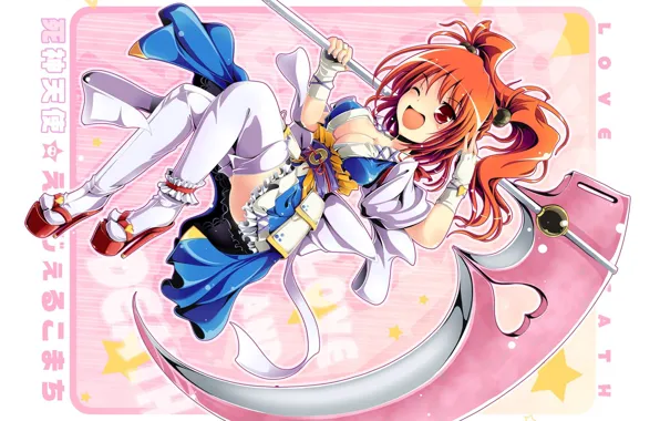 Characters, braid, red, wink, mitts, high heels, white stockings, Touhou Project