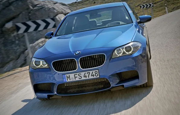 Road, car, machine, speed, driver, road, speed, bmw m5 2011