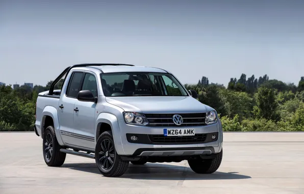 Volkswagen, front view, pickup, Amarok, 2014, UK Version, Dark Label