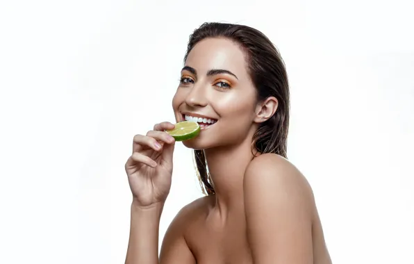 Picture look, joy, face, smile, lemon, model, teeth, Anna