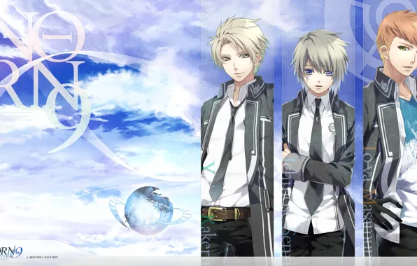 Picture the sky, tie, form, three, art, students, visual novel, teita language