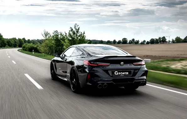 Picture coupe, BMW, back, G-Power, on the road, Bi-Turbo, 2020, BMW M8