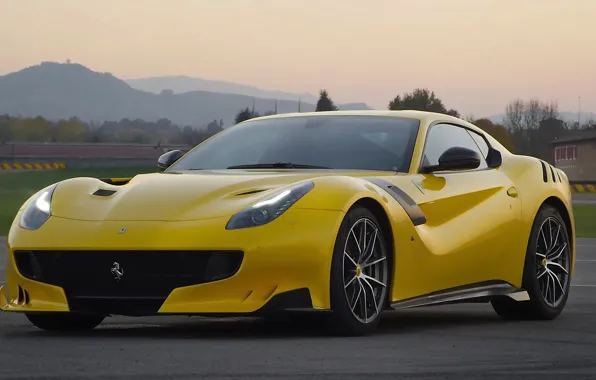 Ferrari, yellow, track, F12tdf