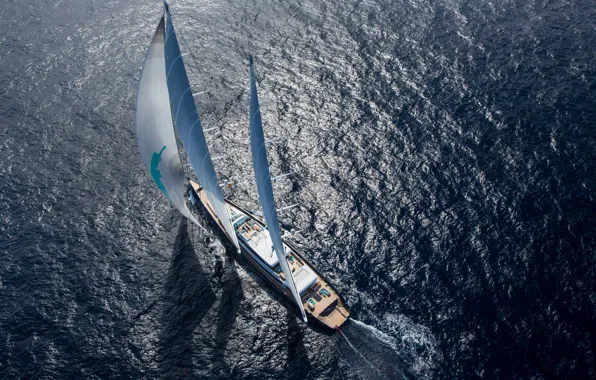Picture sea, the way, the wind, yacht, sail, mast