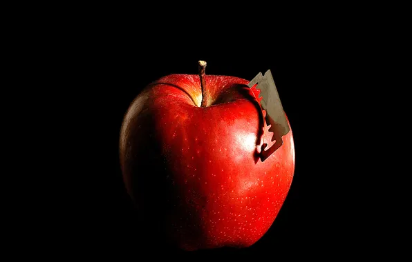 Picture Apple, fruit, razor
