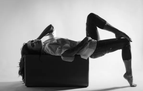 Picture model, Sabrina, hair, legs, face, figure, background, pose