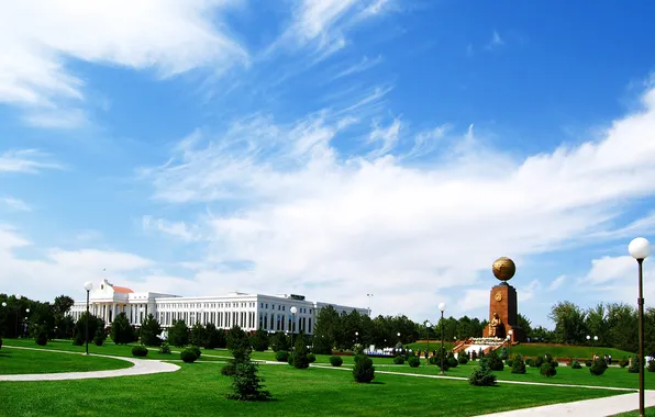 Cloud, monument, Uzbekistan, Tashkent