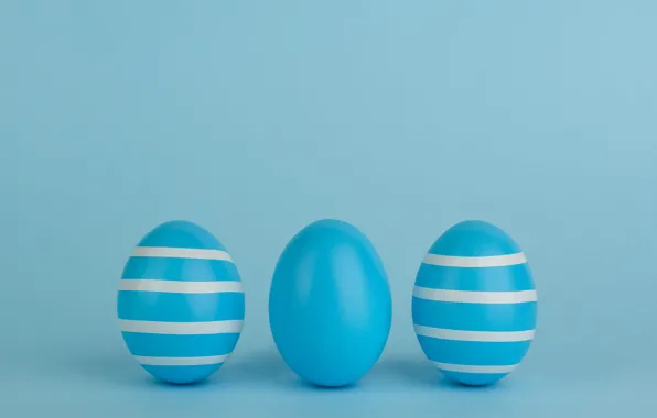 Strips, holiday, eggs, spring, blue, Easter, trio, blue background