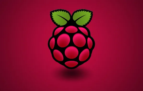 Picture computer, raspberry, color, berry, leaf, Raspberry Pi