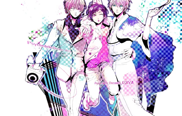 Music, guys, trio, Durarara, Durarara, Of Izaya Orihara, Heiwajima Shizuo