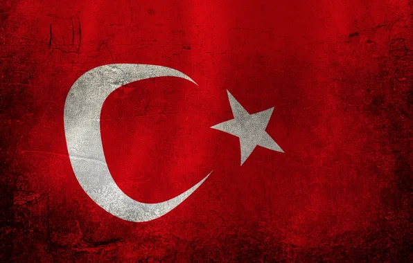 Picture red, flag, Turkey