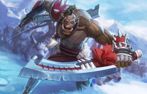 Weapons, fangs, Orc