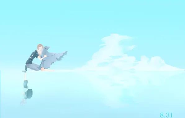 The sky, clouds, two, Toaru Majutsu no Index