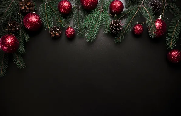 Balls, tree, New Year, Christmas, Christmas, balls, New Year, decoration