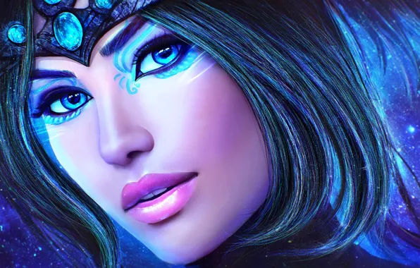Look, girl, face, beauty, MAG, art, Guild Wars