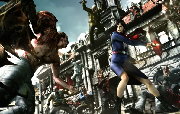 Picture house, weapons, monsters, mutants, Capcom, Resident Evil 6, Ada Wong, BIOHAZARD 6