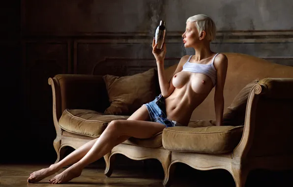 Chest, sexy, pose, model, body, shorts, makeup, Mike