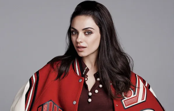 Background, portrait, makeup, actress, brunette, hairstyle, outfit, beauty