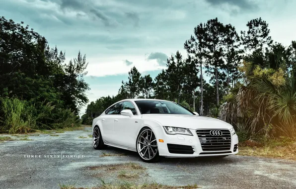 Picture white, 360forged, Audi A7 Sportback