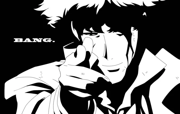 Download Spike And Ship Cowboy Bebop Desktop Wallpaper | Wallpapers.com