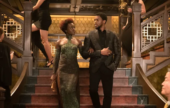 Cinema, dress, woman, man, movie, film, king, Black Panther