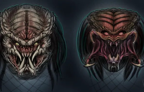 Face, predator, fangs, alien, Predator, thing