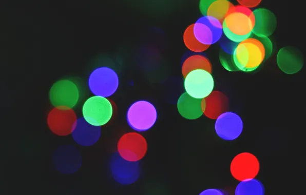 Color, holiday, lights, colorful, bokeh