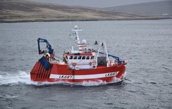 Sea, the ship, fishing