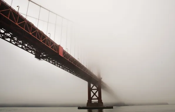 San francisco, fog, golden gate bridge