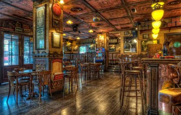 Picture lights, bar, Style, hdr