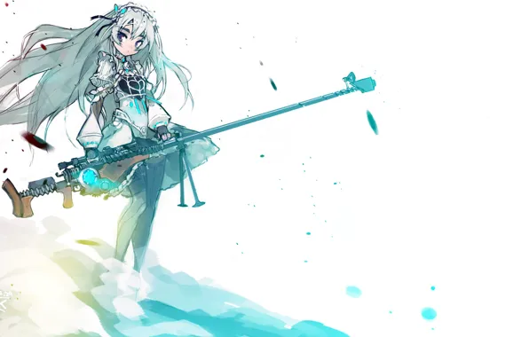 Picture girl, weapons, barrette, sniper rifle, Chaika the coffin, chaika trabant, hitsugi no chaika
