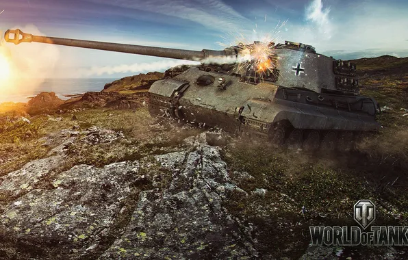 Picture Germany, tank, tanks, Germany, WoT, World of tanks, Tiger II, tank
