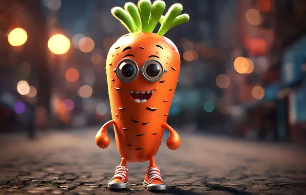 Smile, glare, carrots