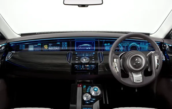 The wheel, Mitsubishi, salon, dashboard