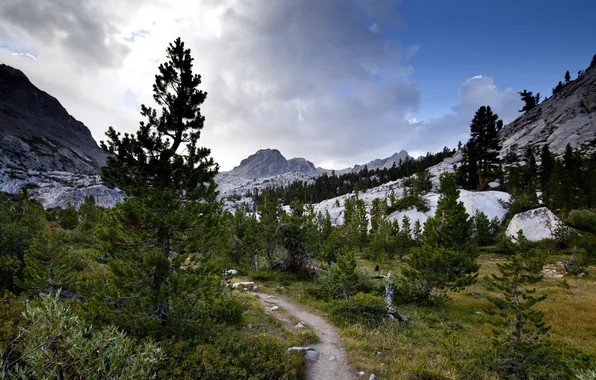 Road, landscape, mountains