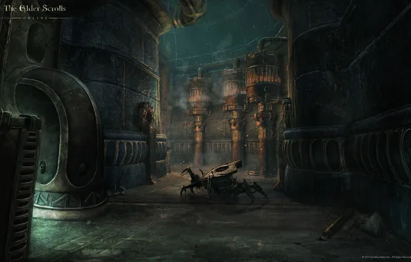 Metal, robot, corridor, The Elder Scrolls Online