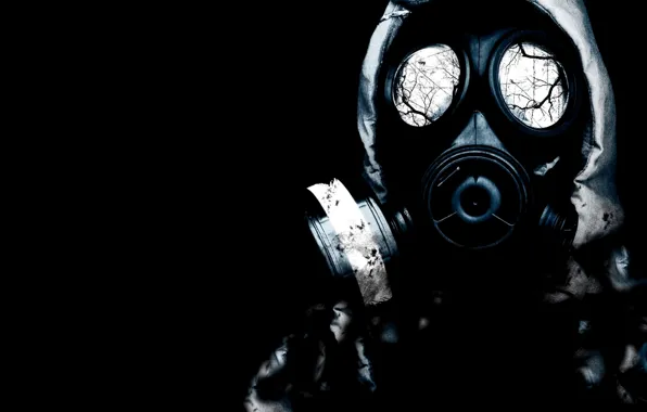Background, black, costume, gas mask, Stalker
