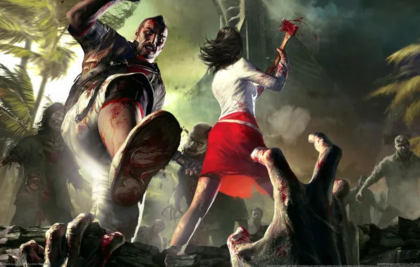 Picture zombies, attack, Dead Island