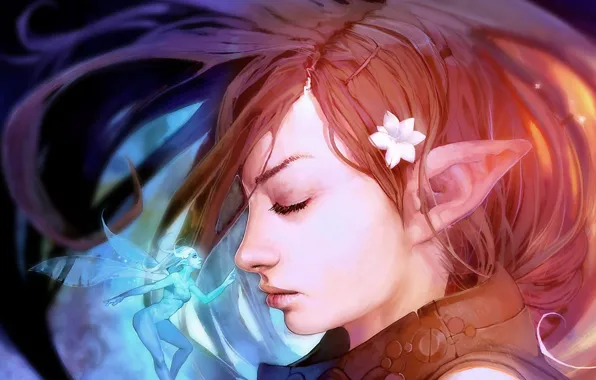 Figure, fairy, art, Fantasy, elf, elf