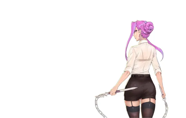 Girl, minimalism, chain, assassin, Fate / Stay Night, Fate stay Night